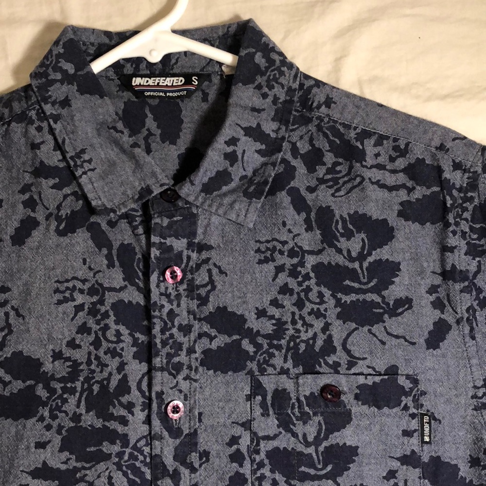 Undefeated Black Flower Buttton up